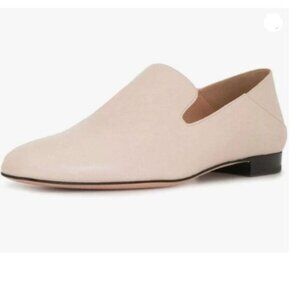YDN Beige Round Toe Loafer Flat Classic Slip On Pumps Walking Dress Shoes